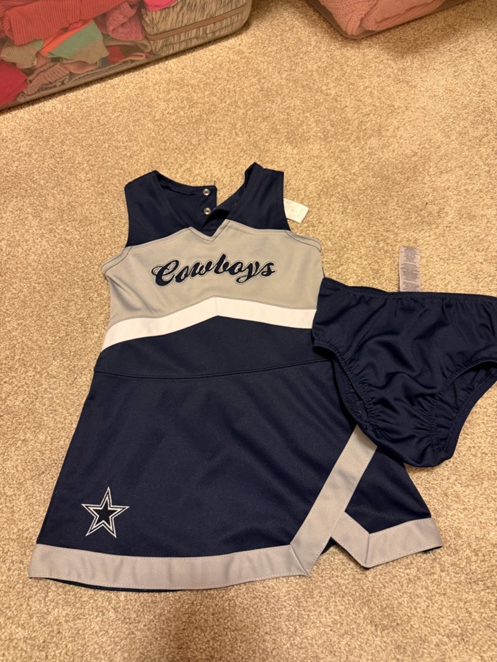 Cowboys Navy & Gray Cheer Dress Set - Kids